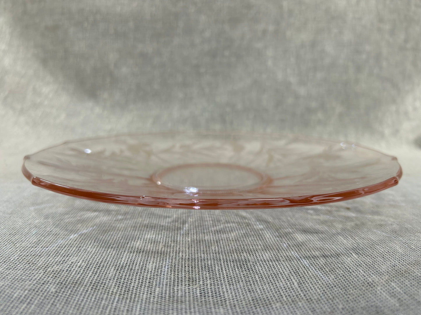 Pink Depression Glass 10.5" Tray with Embossed Carnation Design - Pink Wedding Tray - Lovely Pink Serving Tray or Cake Plate - Charcuterie