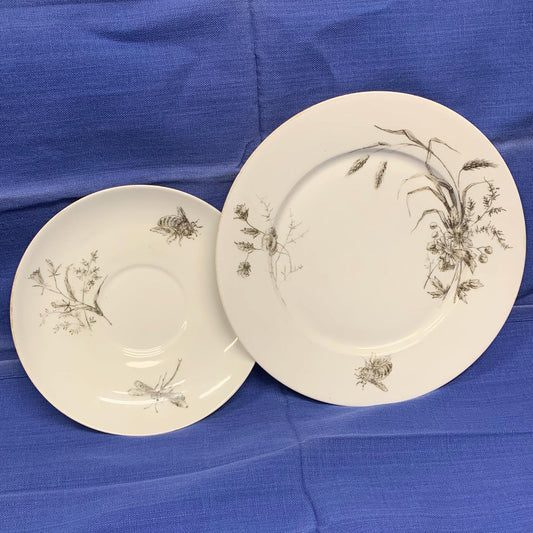 Bee Plate and Saucer - Sold Separately