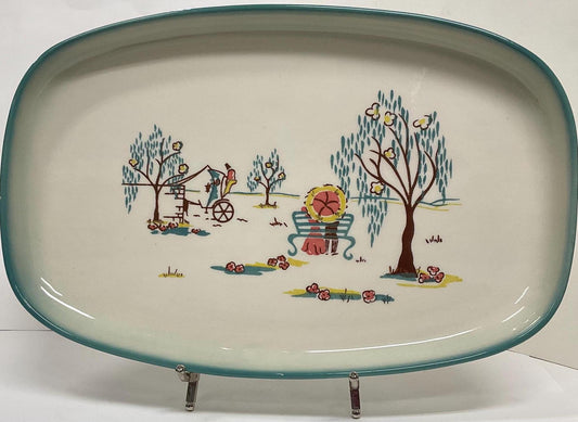 1950s California Pottery Forever Yours Brock by California Vintage Platter