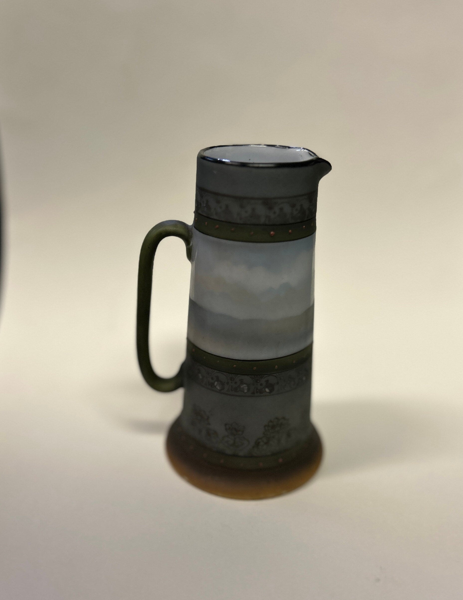 Royal Bayreuth - 5.5" Tall - Small Roman Pitcher Style Vessel with Handle, back view
