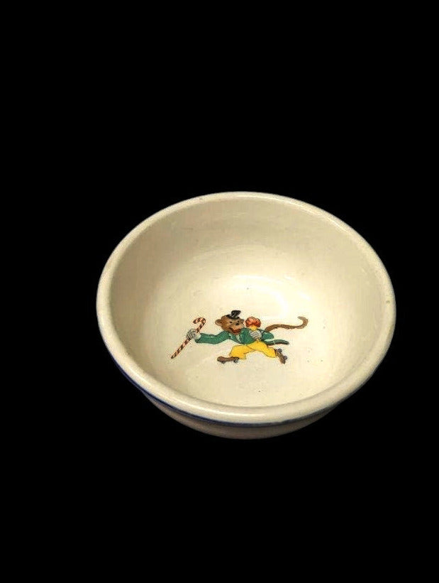 vintage children's bowl by W.S. George Pottery Co., USA.