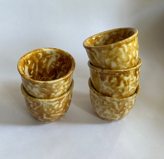 Spongeware Cups - Vintage Spongeware